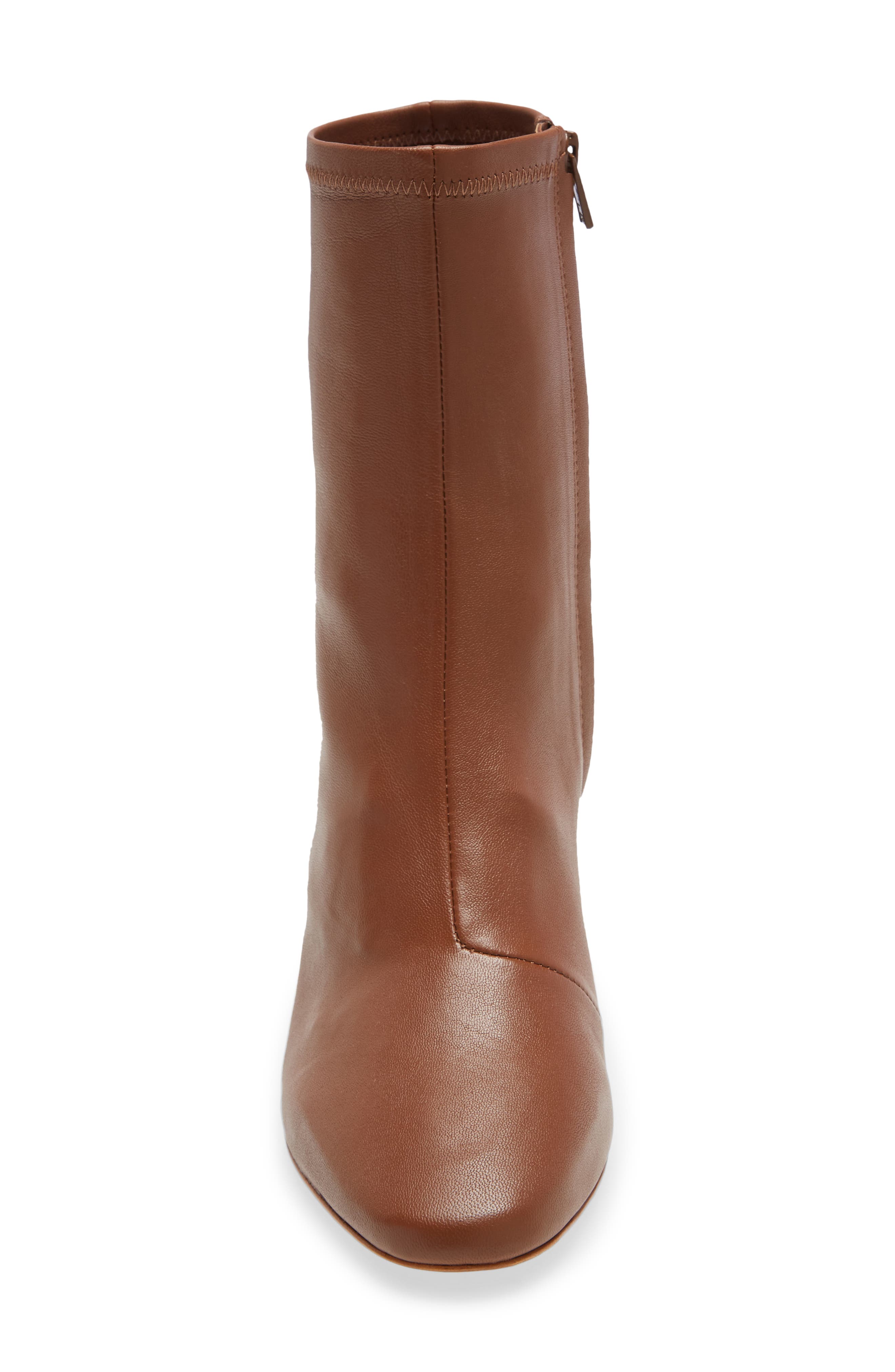 Loeffler Randall Elise Stretch Leather Bootie, Alternate, color, Acorn