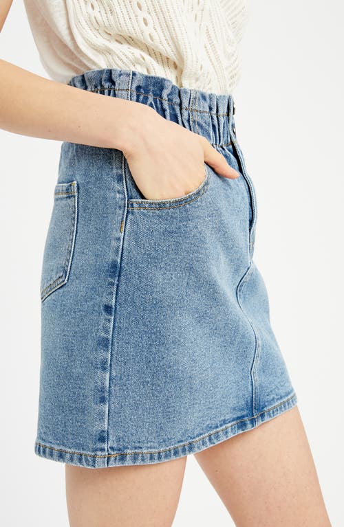 WISHLIST WISHLIST SHIRRED WAIST DENIM SKIRT 