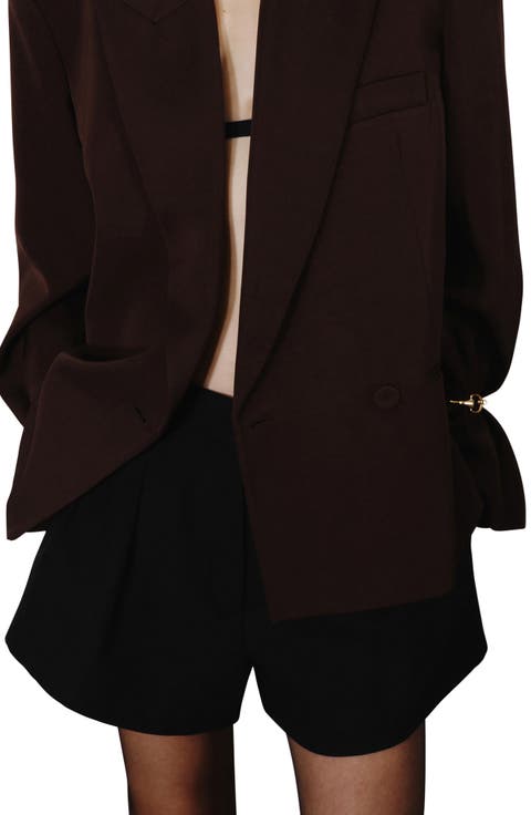 Pleated High Waist Shorts