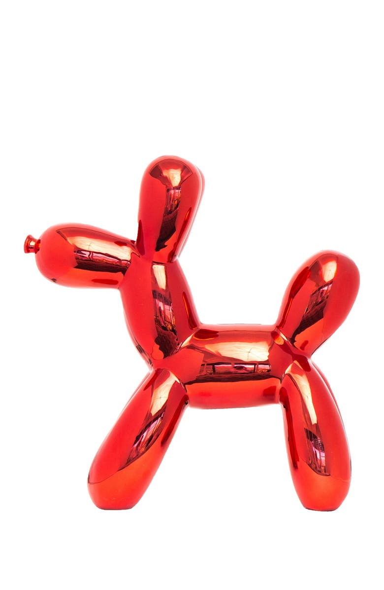 INTERIOR ILLUSIONS Plus Red Balloon Dog Bank, Alternate, color, Red