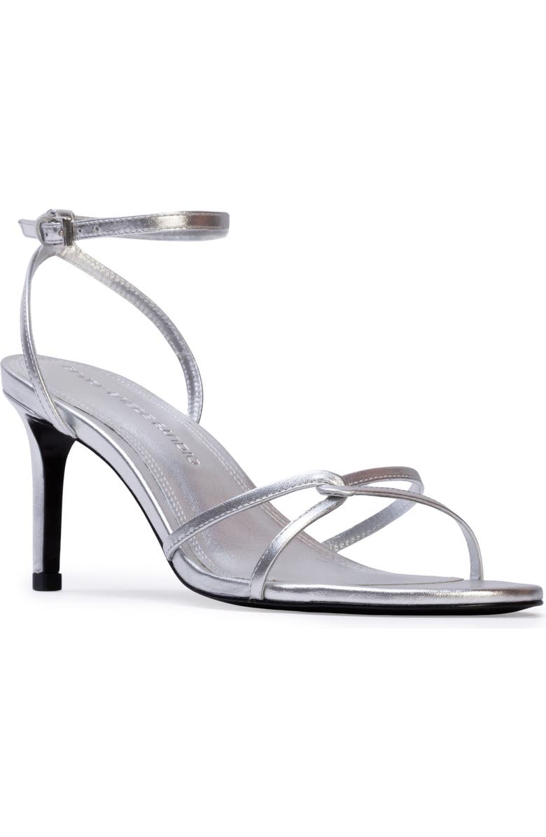 BLACK SUEDE STUDIO Miley 70 Sandal, Alternate, color, Silver Metallic Leather