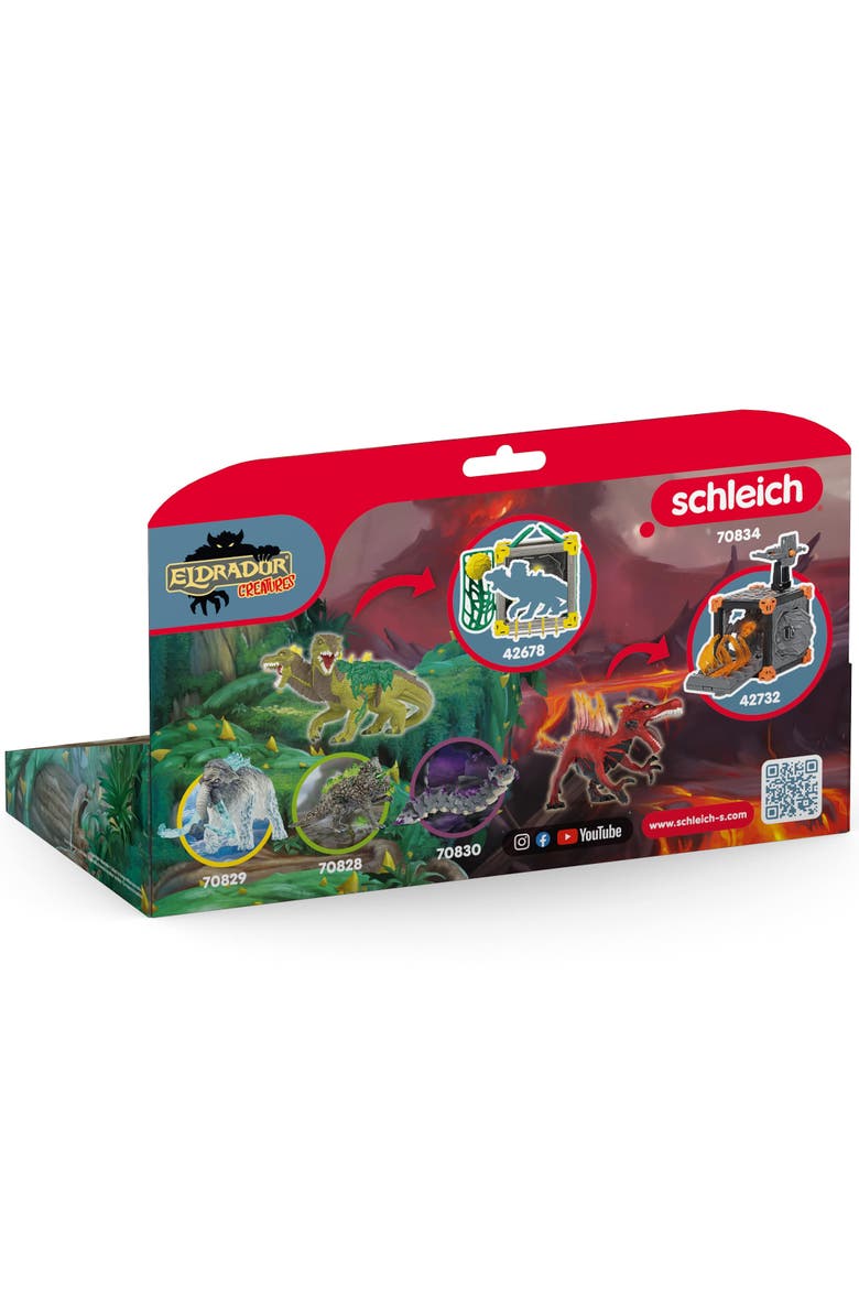 Eldrador Creatures, Fire Dinosaur vs Jungle Lizard, 2 Figurines, 6+, Alternate, color, Multicolored
