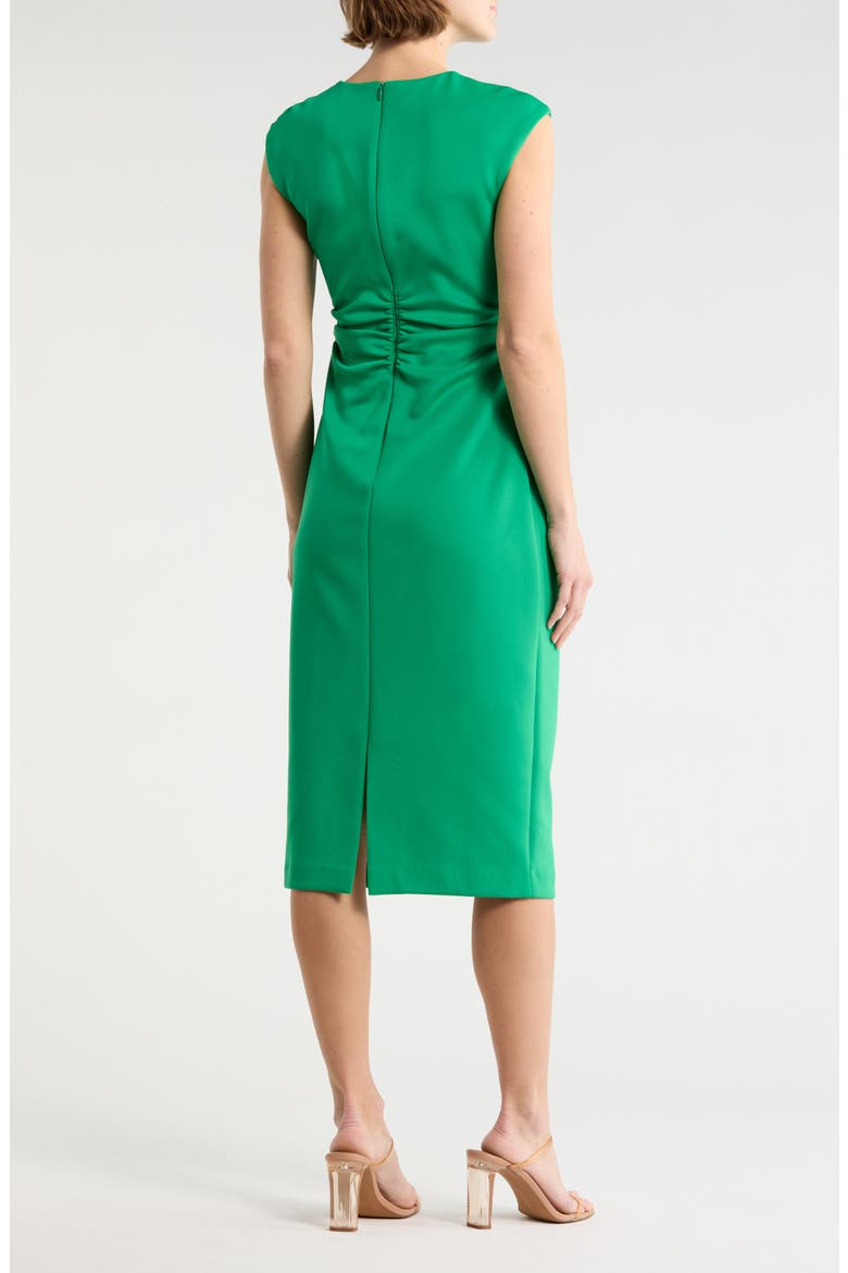 Scuba Midi Dress, Alternate, color, GREEN