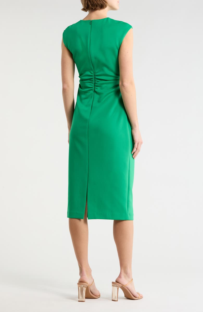 Vince Camuto Scuba Midi Dress, Alternate, color, Green