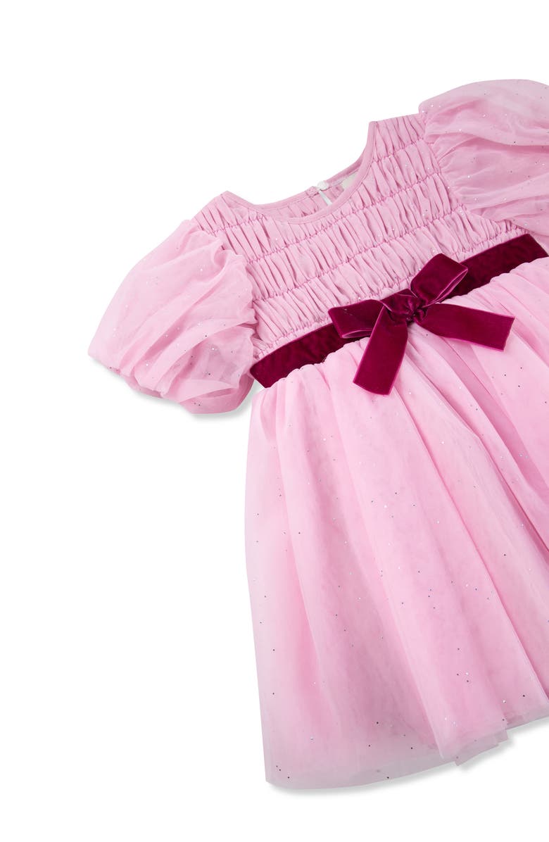 Peek Essentials Sparkle Mesh Party Dress, Alternate, color, Rose