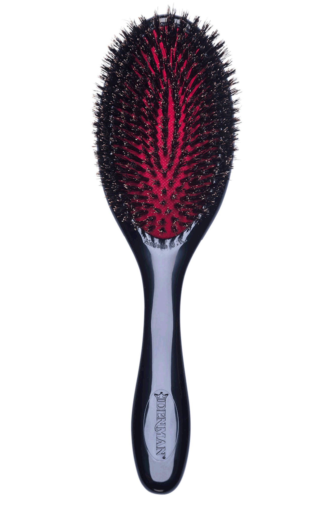 DENMAN D82M The Finisher Hairbrush in Boar Bristles Black 