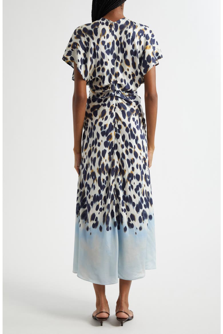 Rem Dot Print A-Line Dress, Alternate, color, NAVYLIGHT