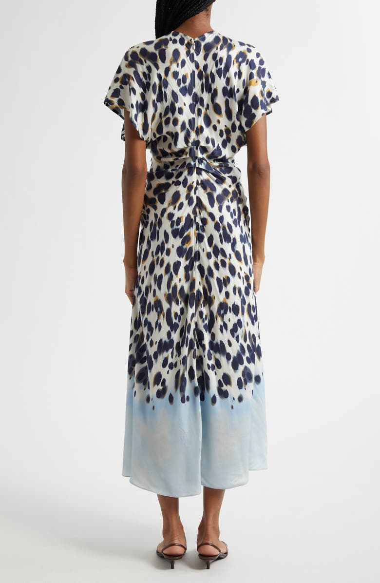 A.L.C. Rem Dot Print A-Line Dress, Alternate, color, Navylight