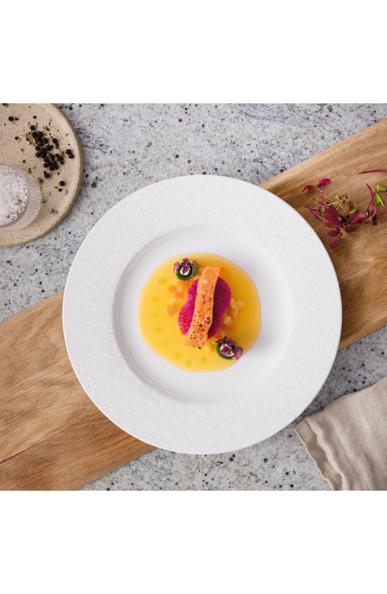 Villeroy & Boch Manufacture Rock blanc Dinner Plate, Alternate, color, White