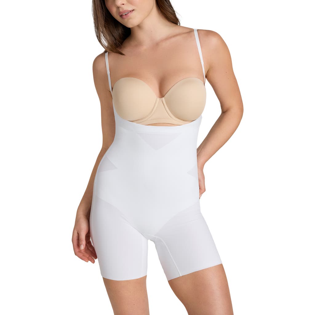 Honeylove Open Bust Bodysuit In White