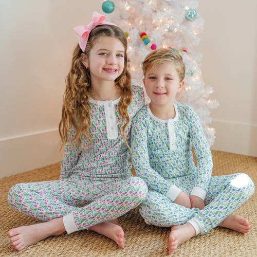 Lila And Hayes Alden Girls' Pajama Pant Set In White