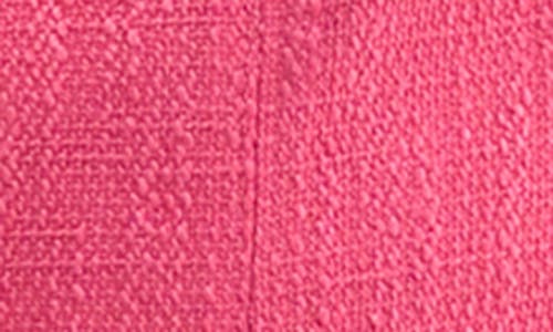 Lush Bouclé Fit And Flare Minidress In Hot Pink