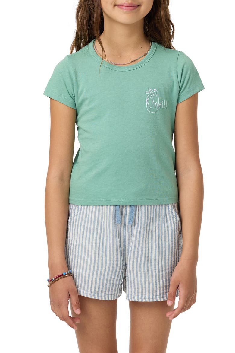 Kids' Okeedoke Willa Skimmer Cotton Graphic T-Shirt, Main, color, GREEN