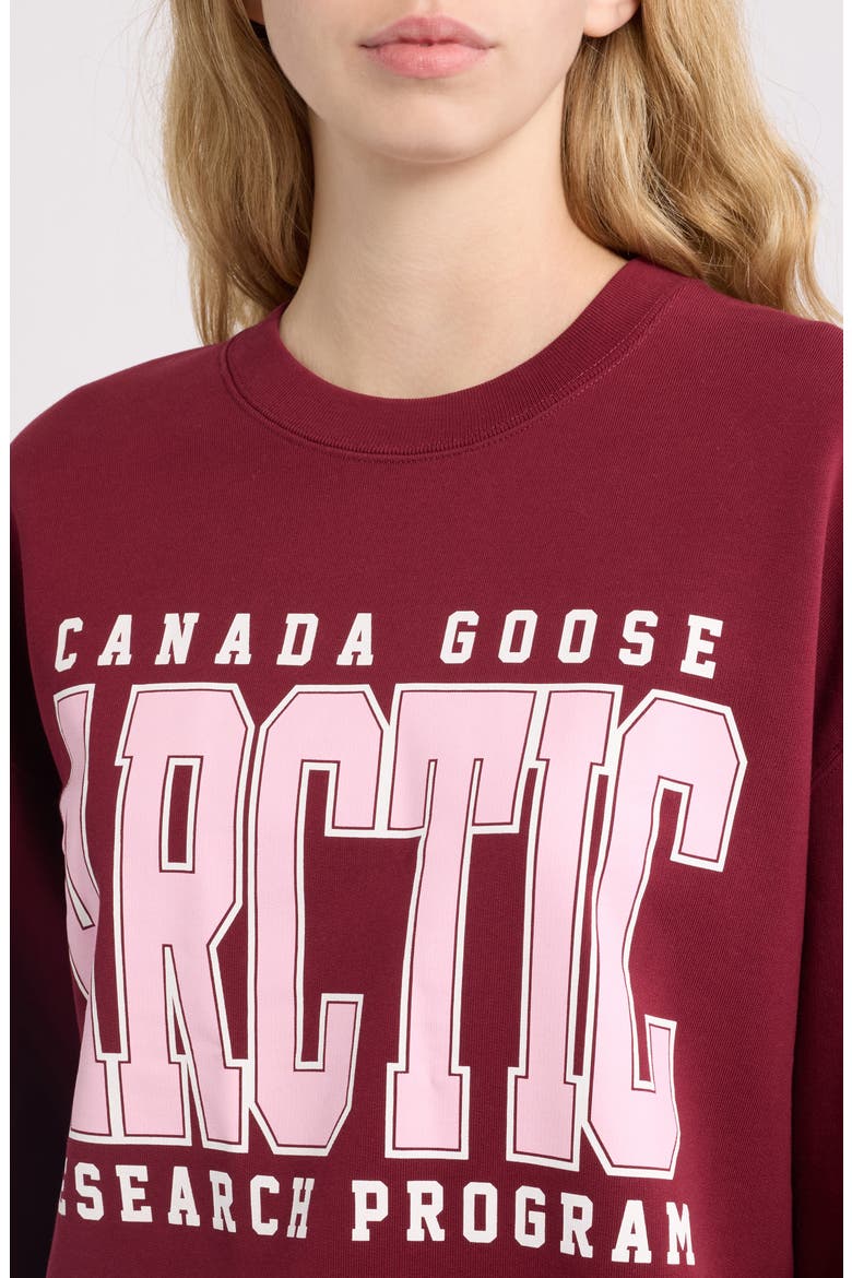 Wander Arctic Research Graphic Organic Cotton Sweatshirt, Alternate, color, BURNT VERMILLION