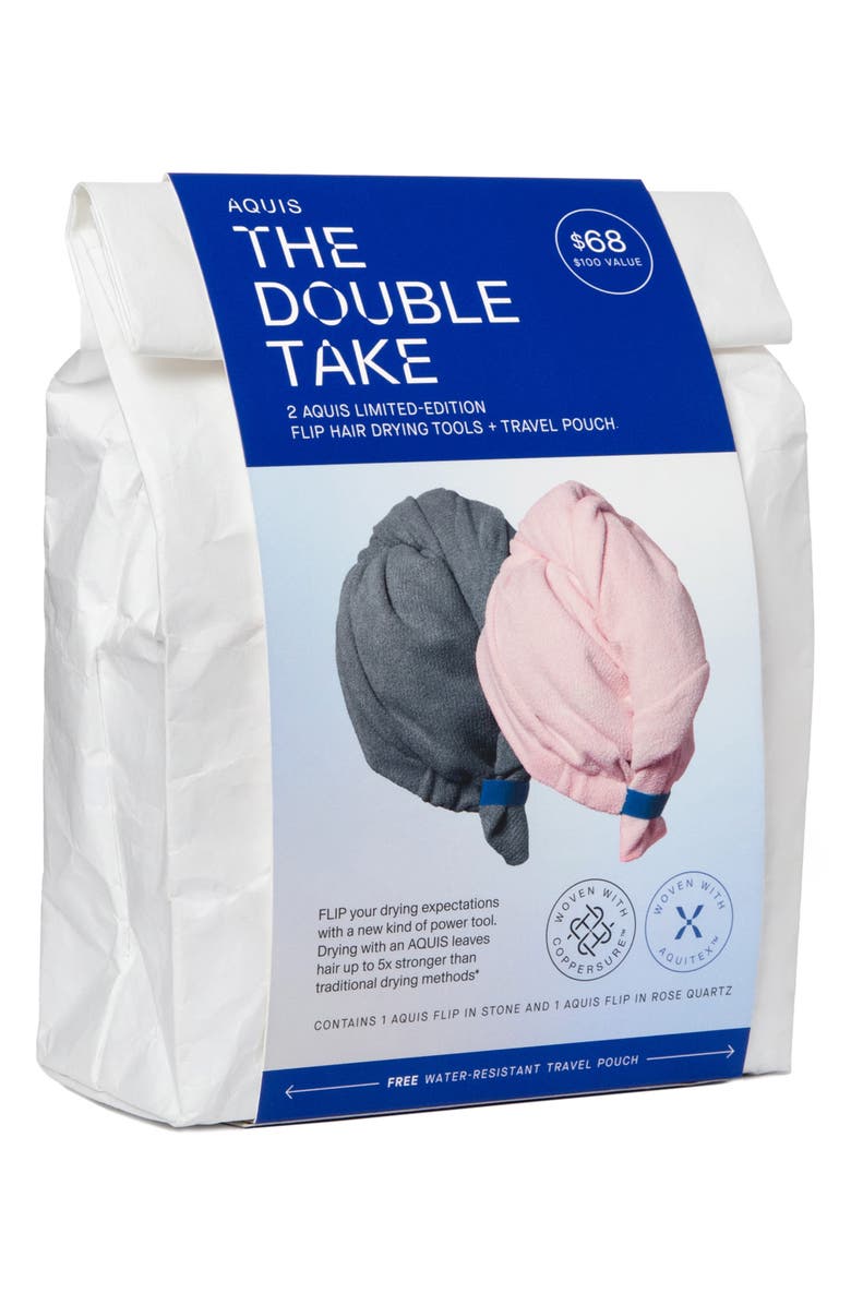 AQUIS The Double Take Hair Drying Tool & Hair Pouch Set $100 Value, Alternate, color, 