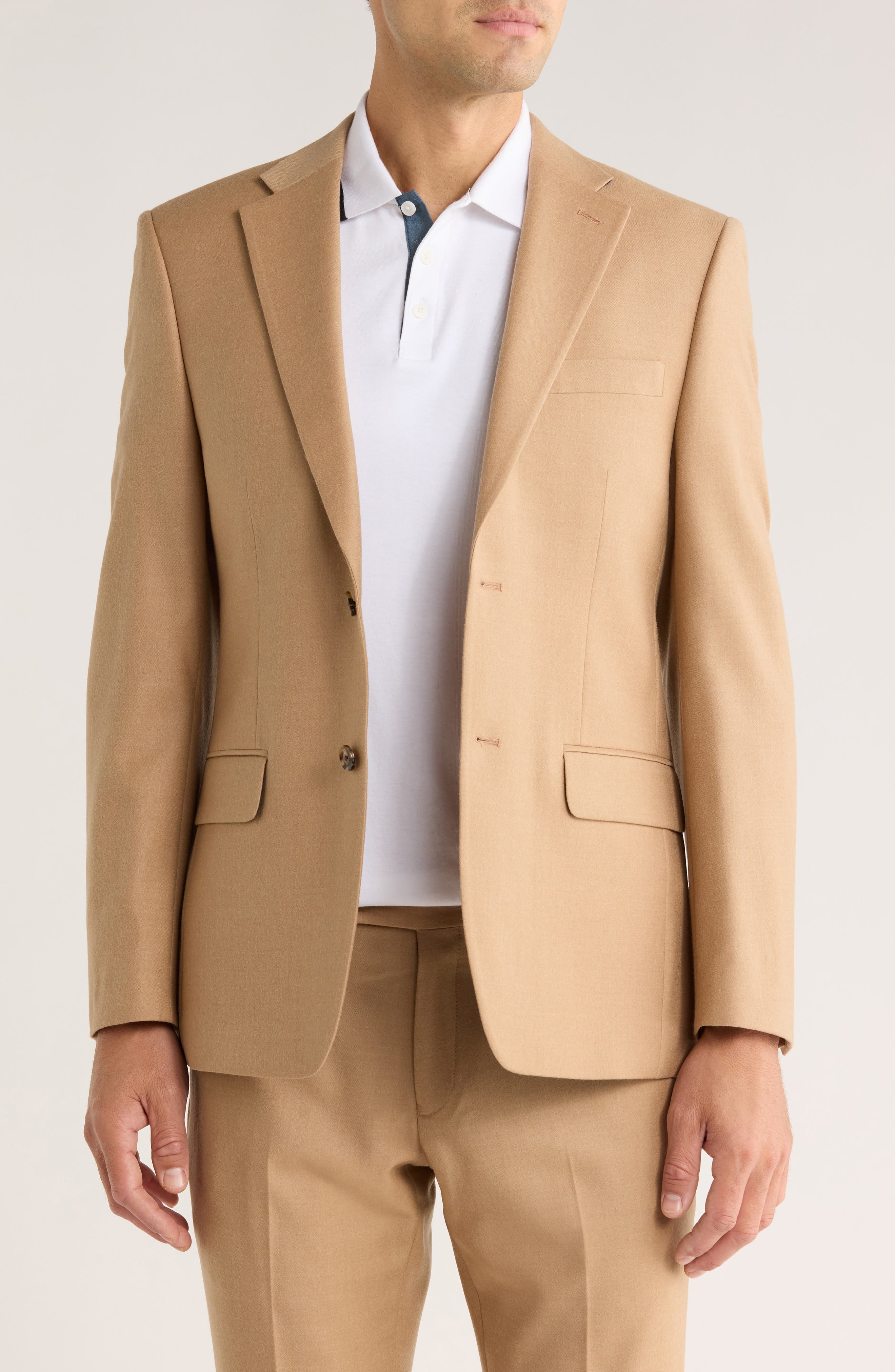 Tommy Hilfiger Notch Lapel Wool Twill Blazer
