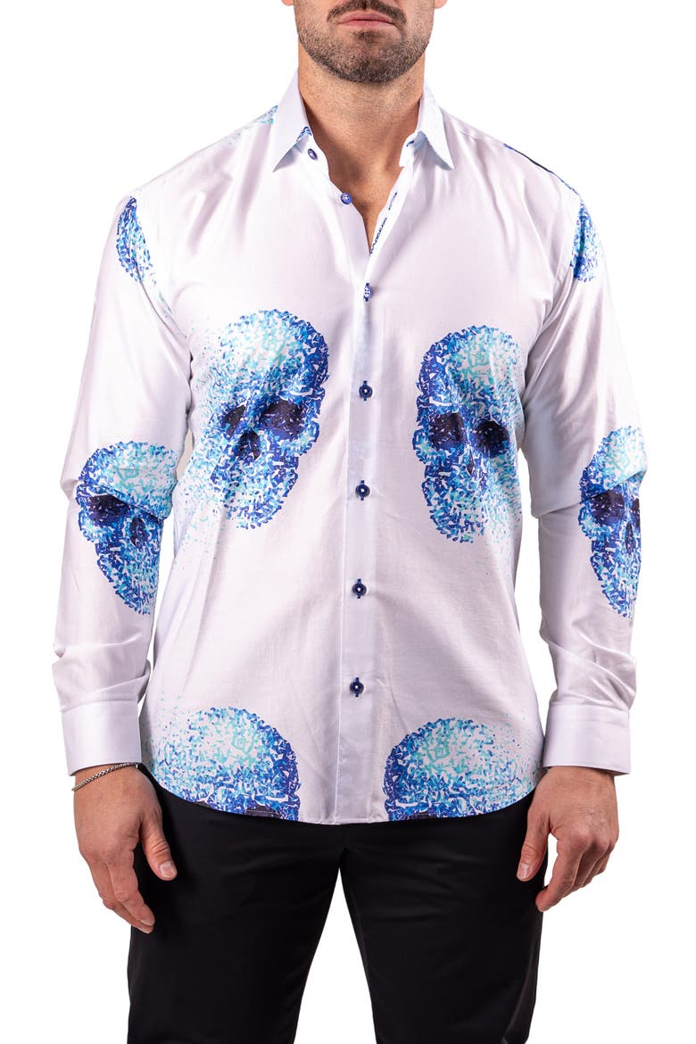 Fibonacci Resistance Contemporary Fit Button-Up Shirt, Main, color, WHITE