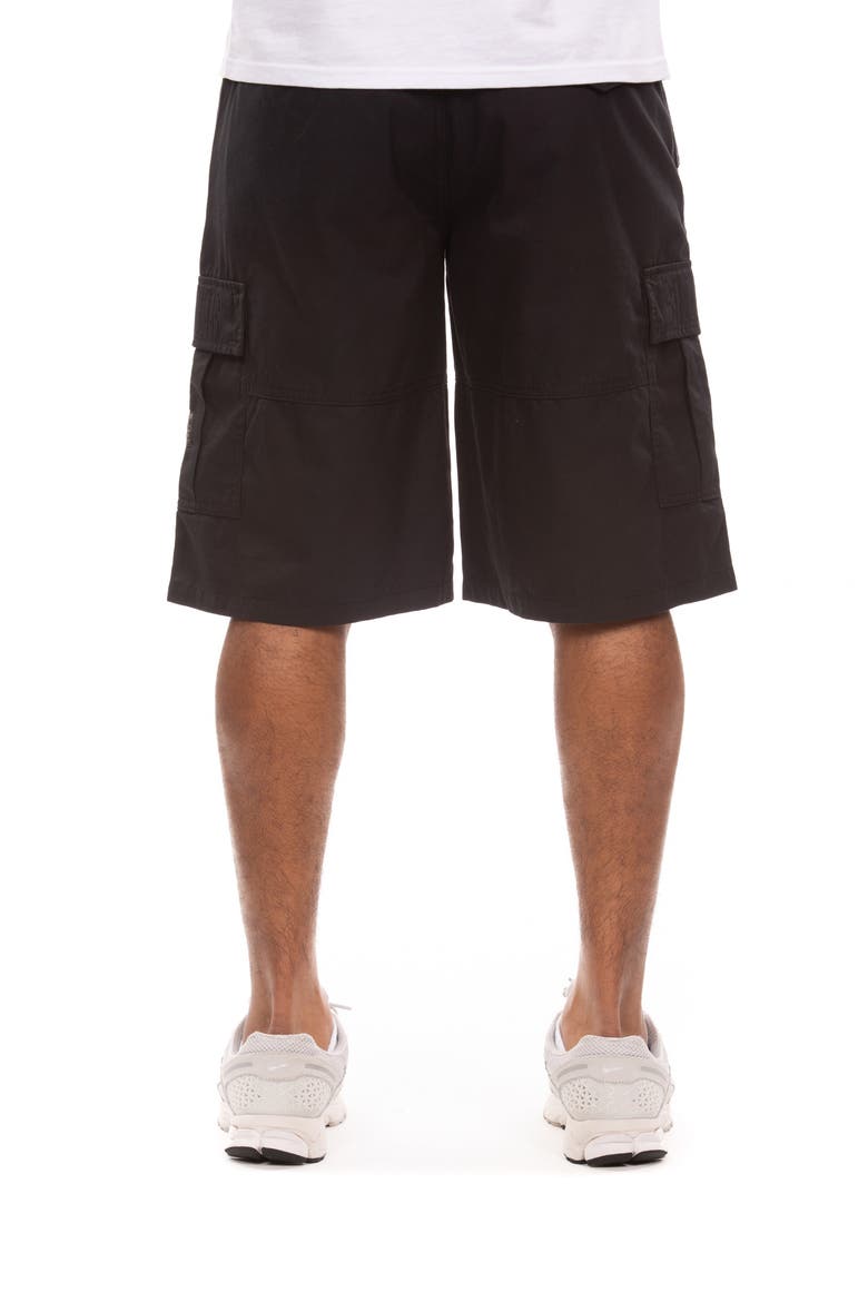 BB Drill Drawstring Cargo Shorts, Alternate, color, BLACK