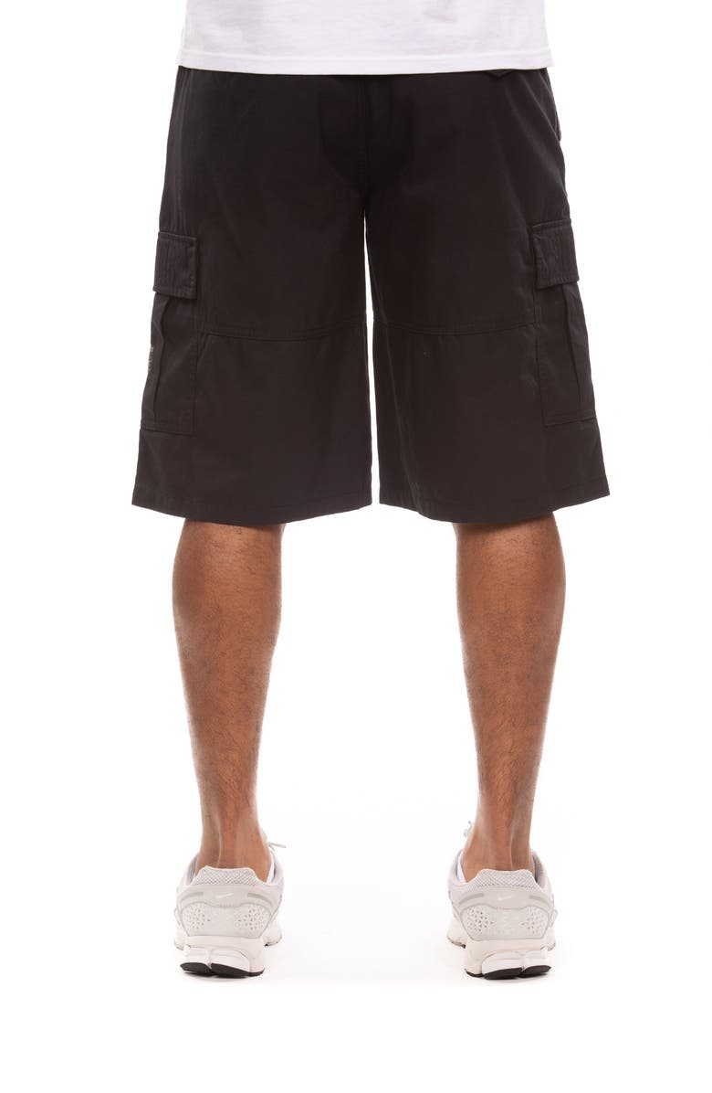 Billionaire Boys Club BB Drill Drawstring Cargo Shorts, Alternate, color, Black