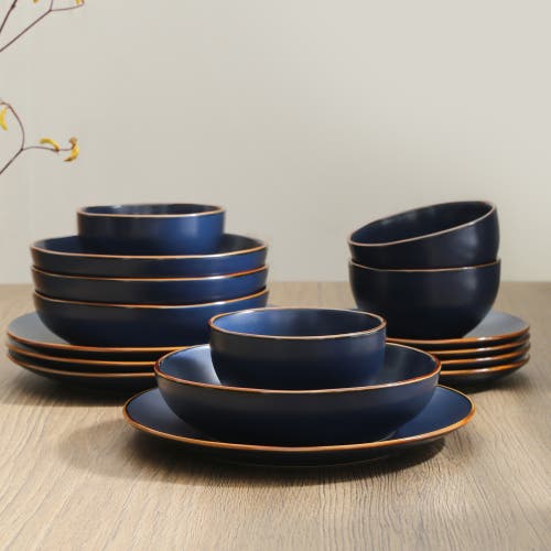Stone Lain Brasa Stoneware 32-piece Dinnerware Set In Blue