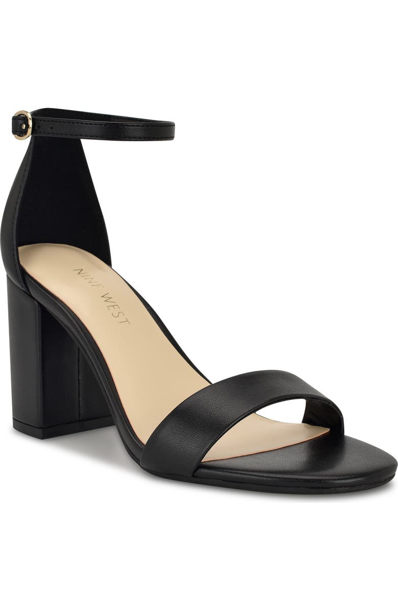 Nine West Tanela Ankle Strap Sandal, Main, color, Black