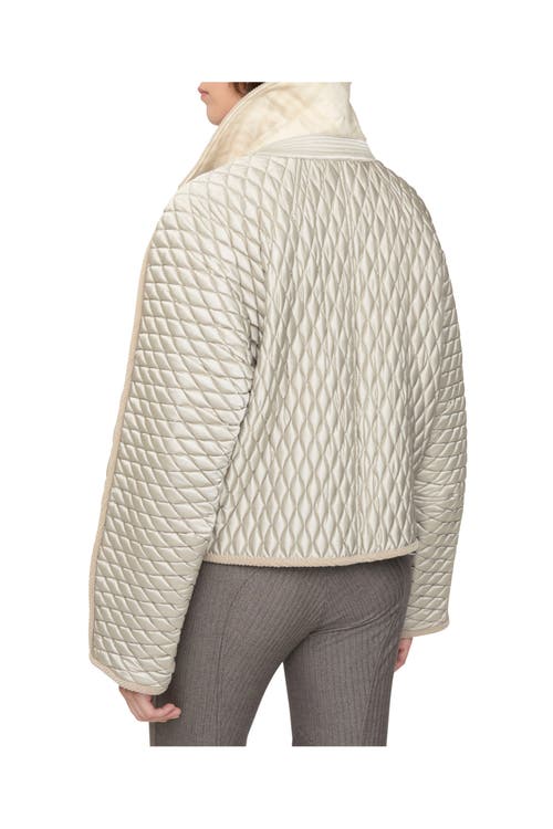 Burberry Floriston Quilted Corduroy-trimmed Jacket In Neutral