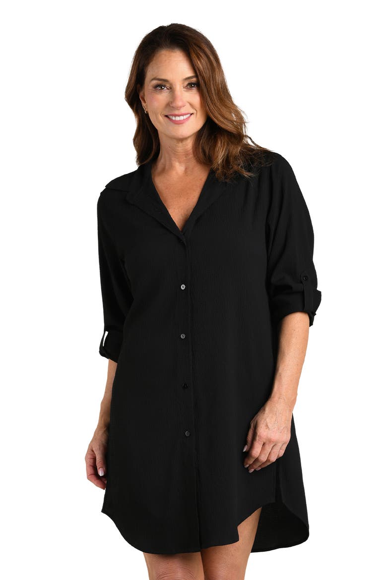 Classic Covers Camp Cover-Up Shirt, Alternate, color, BLACK
