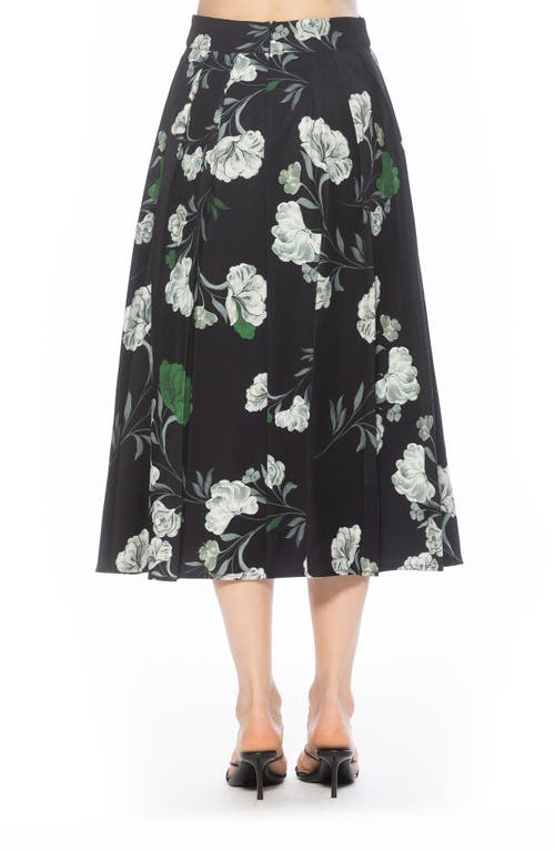 Alexia Admor Oren Pleated Midi Skirt In Multi