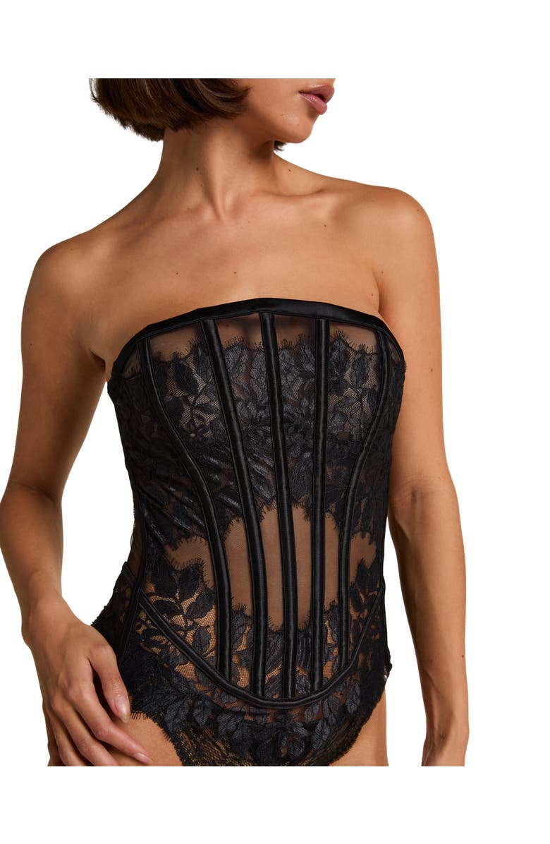 Hunkemöller Chalice Corset, Main, color, Caviar