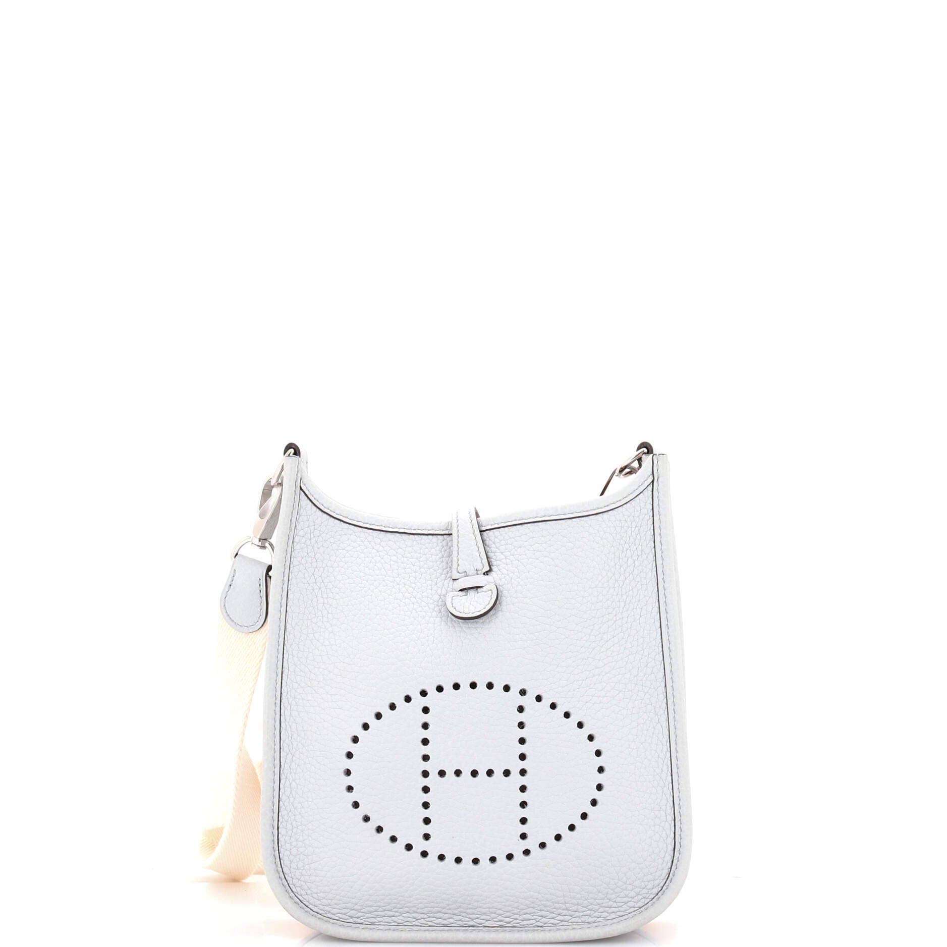 Pre-Owned Hermes Evelyne Bag Gen III Clemence TPM, Main, color, Bleu Pale