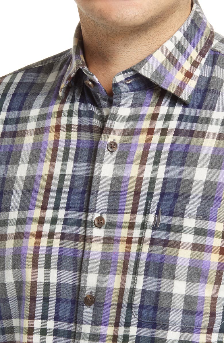 johnnie-O Ervin Plaid Flannel Button-Down Shirt, Alternate, color, 