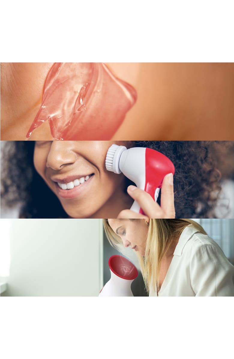 PURSONIC Spa Facial Care Bundle Facial Steamer, Cleansing Brush, & Gel Face Masks, Alternate, color, 