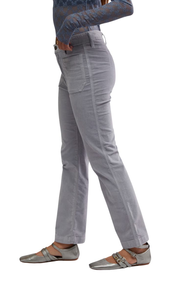 High Time Kick Corduroy Flare Pants, Alternate, color, PEARL BLUE