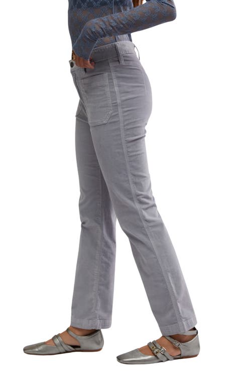 Free People High Time Kick Corduroy Flare Pants In Pearl Blue