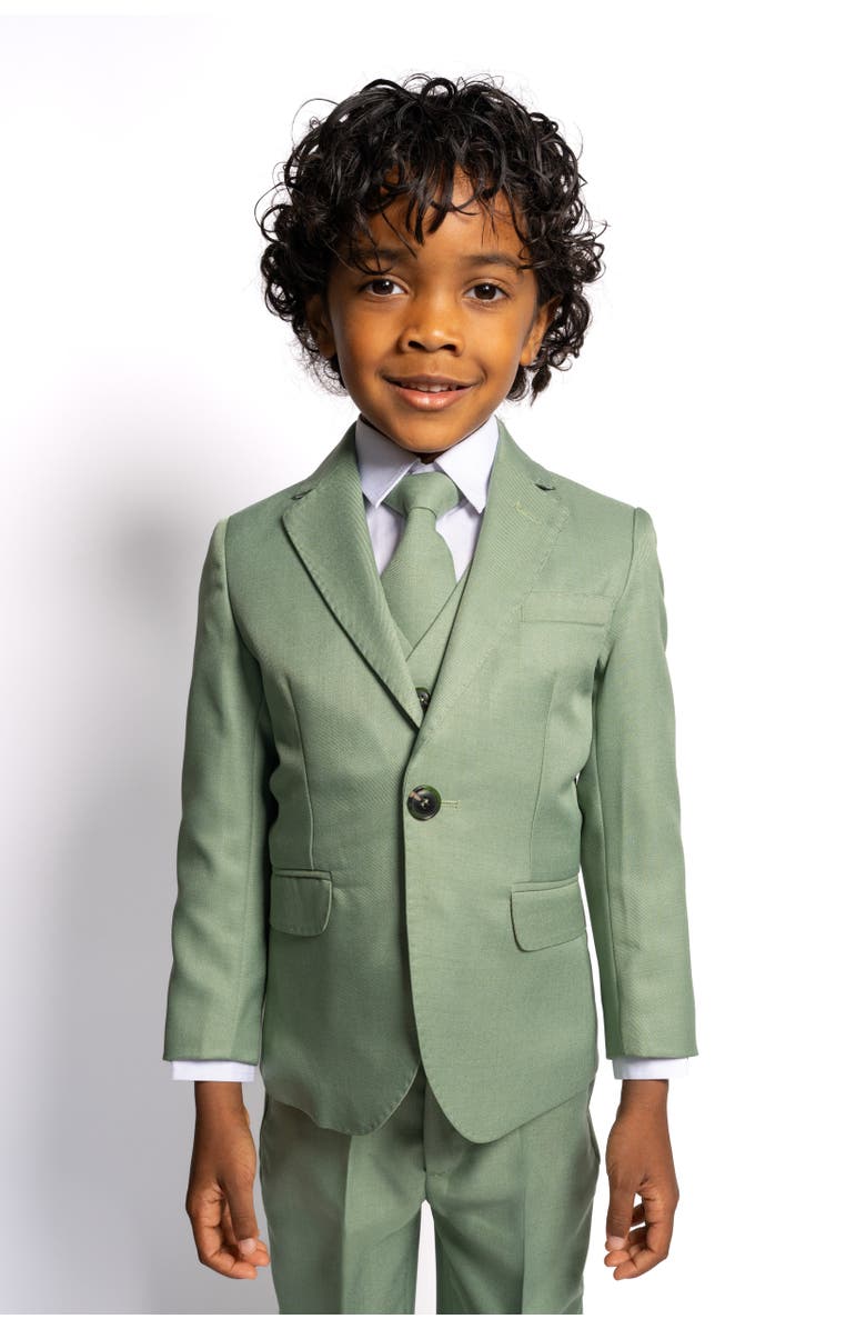 Peanut Butter Collection Kids' Osiris 5-Piece Slim Fit Suit, Alternate, color, Mint Green