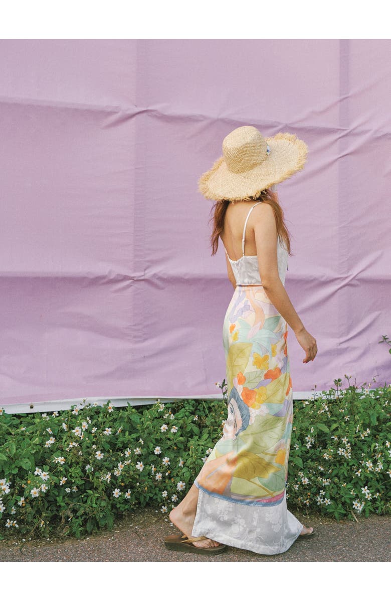 Lost Pattern "I Am My Own Muse by Frida" Large Silk Scarf, Alternate, color, Multicolor