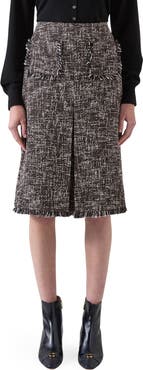 LK Bennett Gwen Fray Tweed Skirt