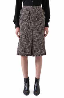 LK Bennett Gwen Fray Tweed Skirt