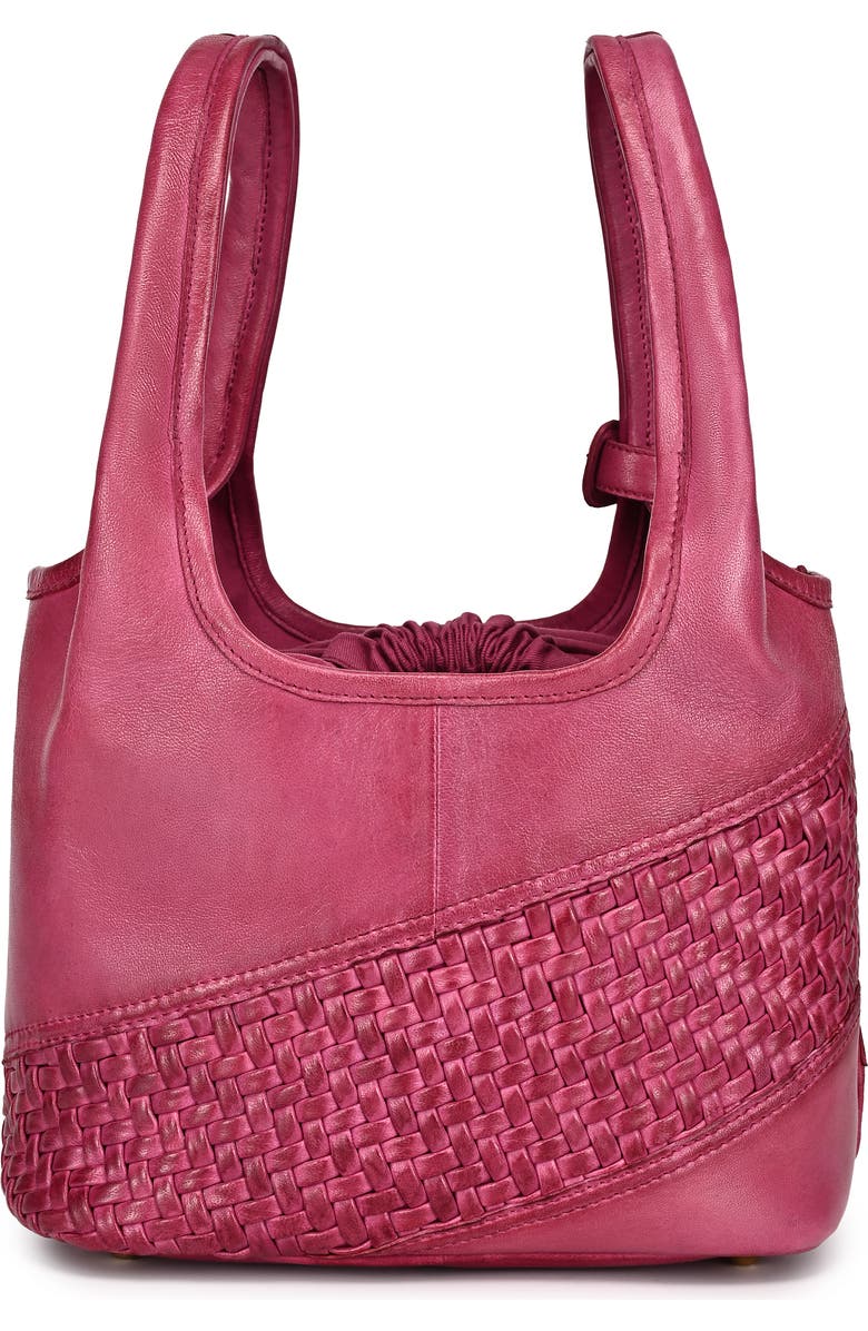 OLD TREND Lily Small Handwoven Everyday Leather Tote, Alternate, color, Fuchsia