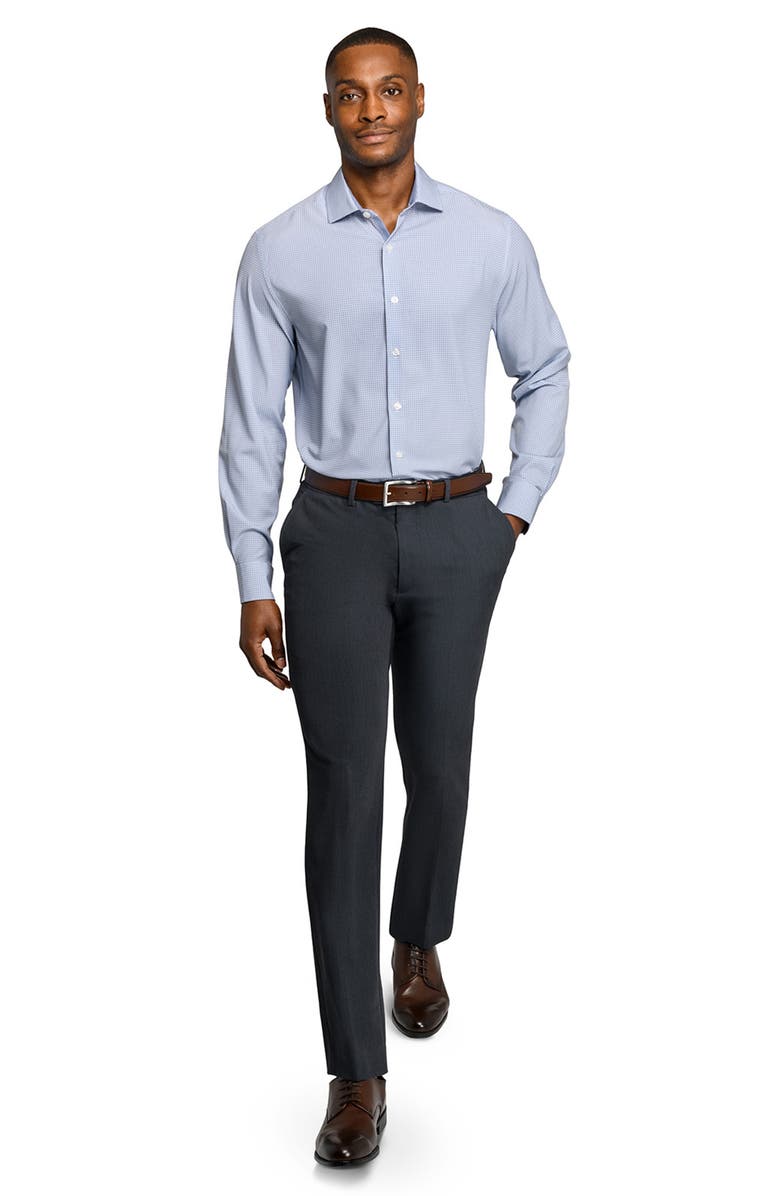 W.R.K Slim Fit Octagon Geo Performance Dress Shirt, Alternate, color, White/ Blue