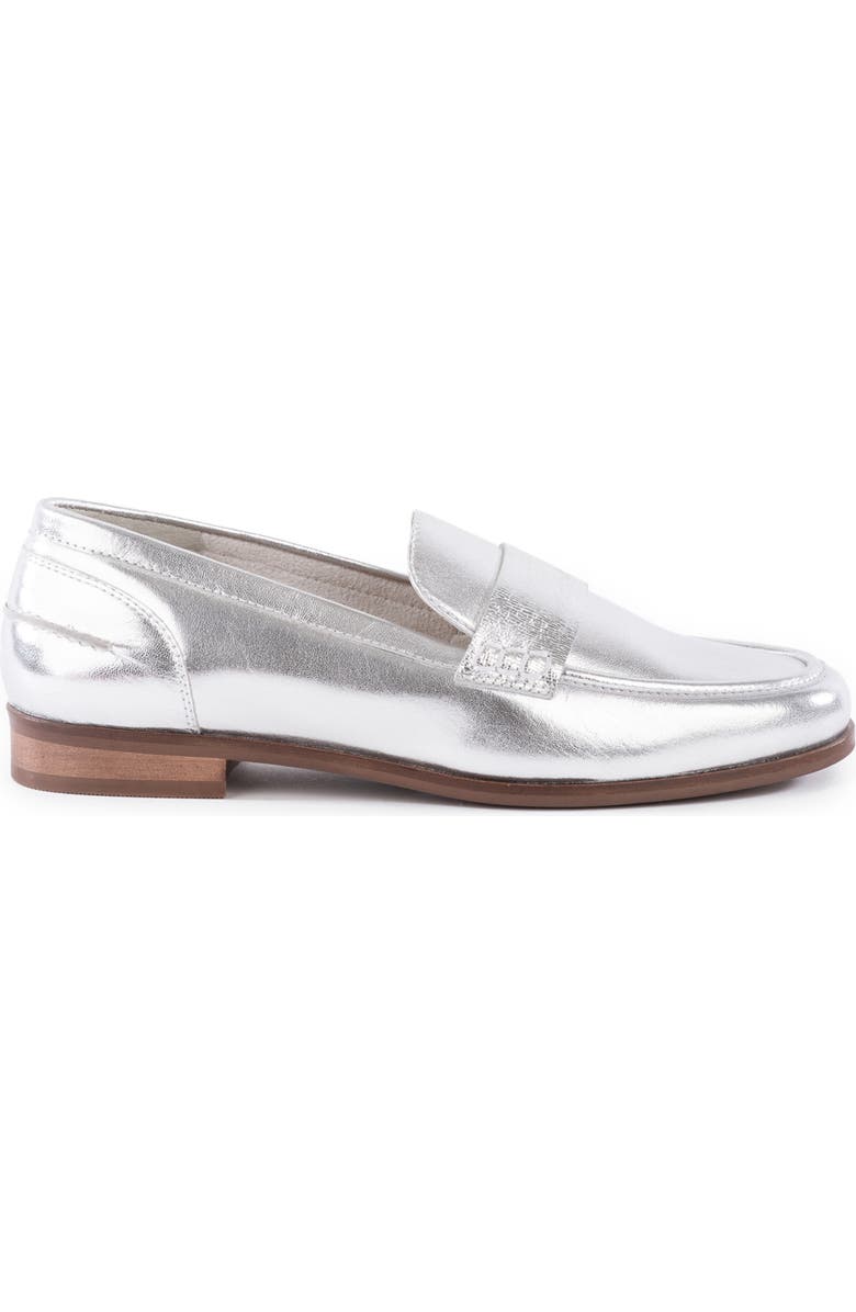 Seychelles Sooner or Later Loafer, Alternate, color, Silver Leather