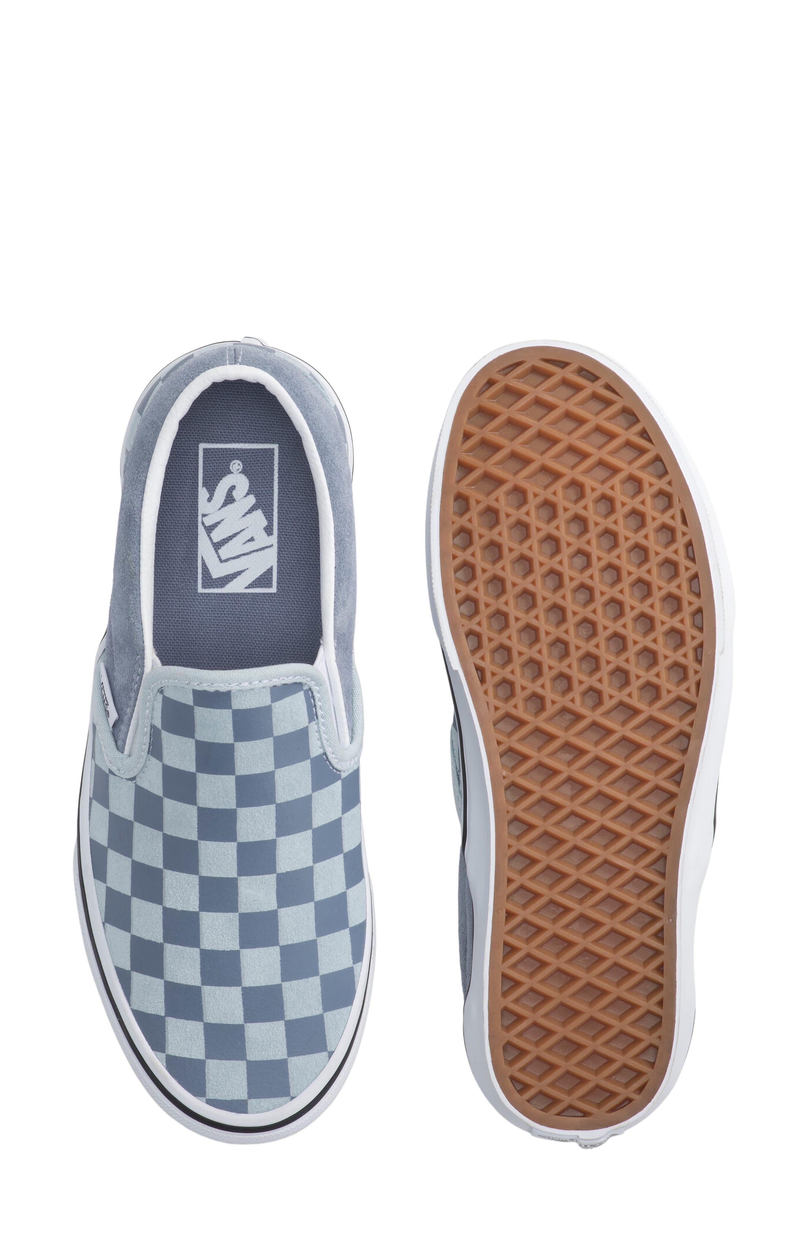 Vans Gender Inclusive Classic Slip-On Sneaker, Alternate, color, Checkerboard Light Blue