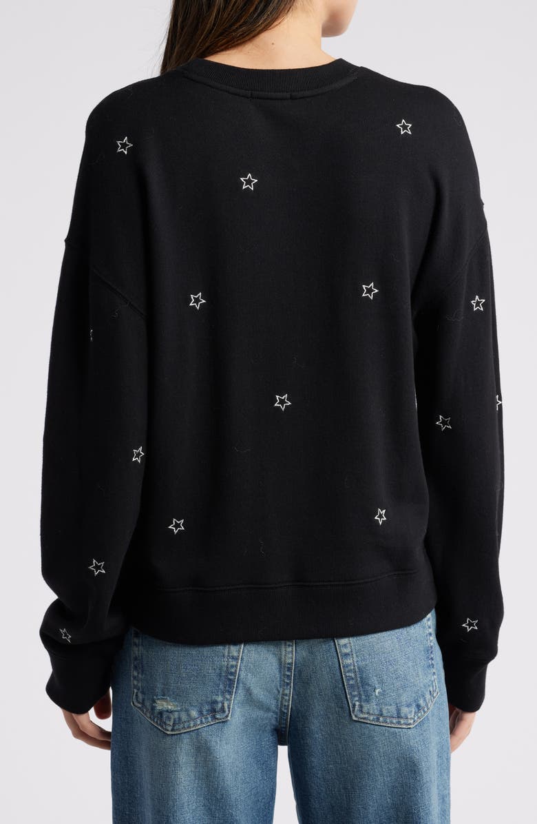 Rails Ramona Star Embroidered Sweatshirt, Alternate, color, Black/ Silver Star