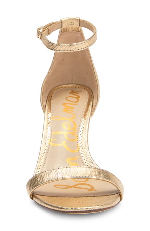 Sam Edelman Patti Ankle Strap Sandal In Gold Quartz