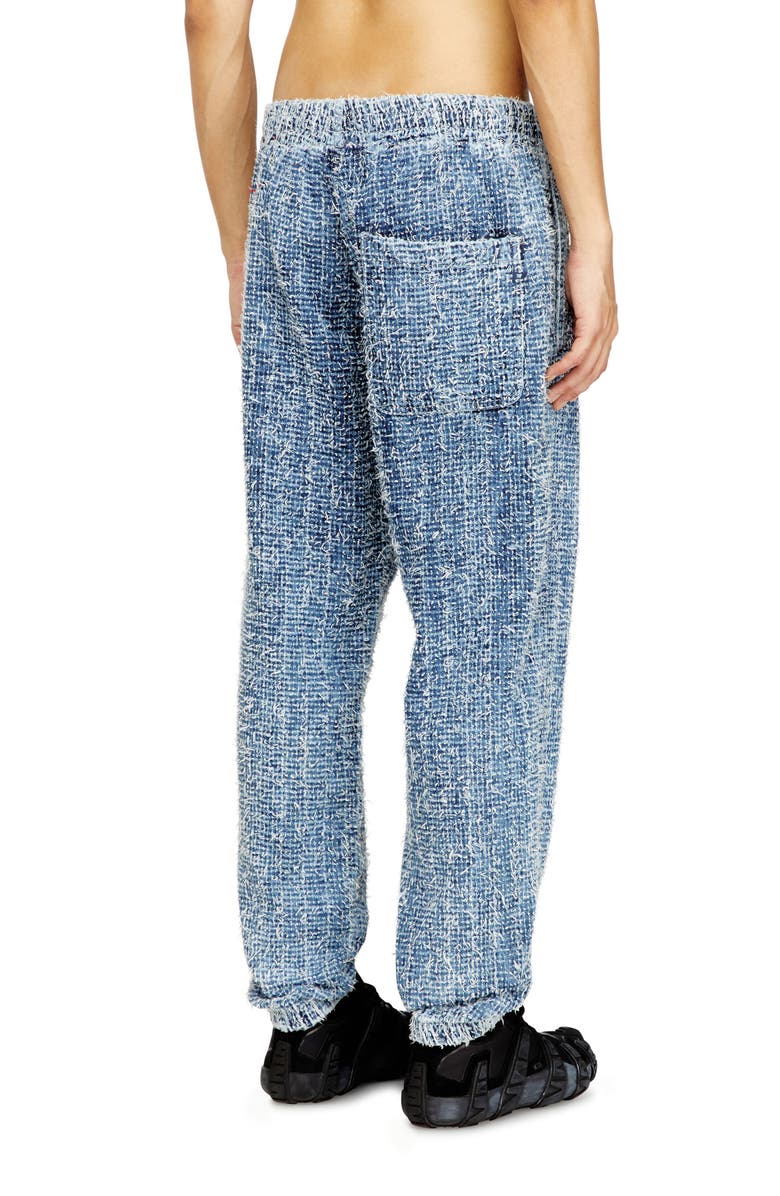 DIESEL<sup>®</sup> D-Labb-S Prince of Wales Print Bouclé Denim Joggers, Alternate, color, Denim