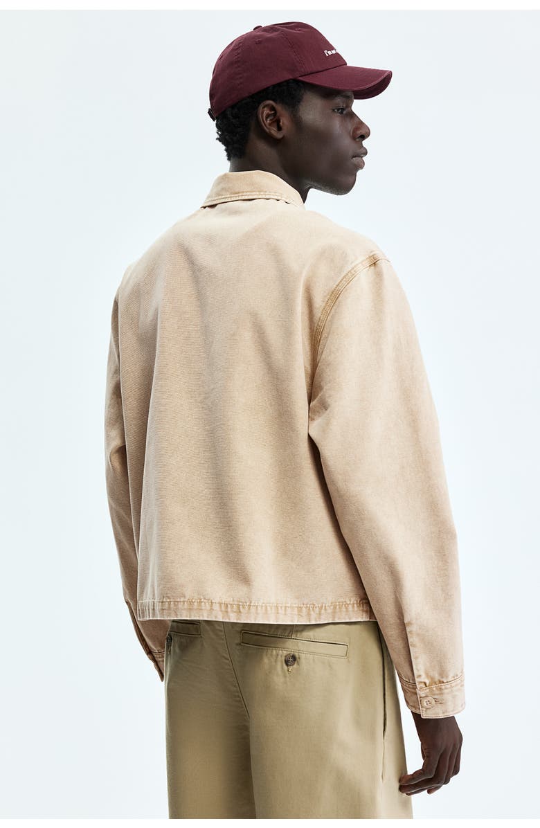 H&M Cotton jacket with collar, Alternate, color, Beige