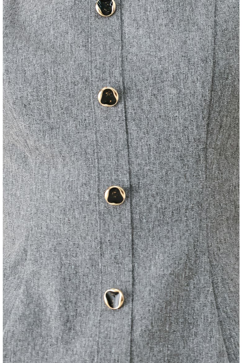 Wide Neck Peplum Top, Alternate, color, GREY