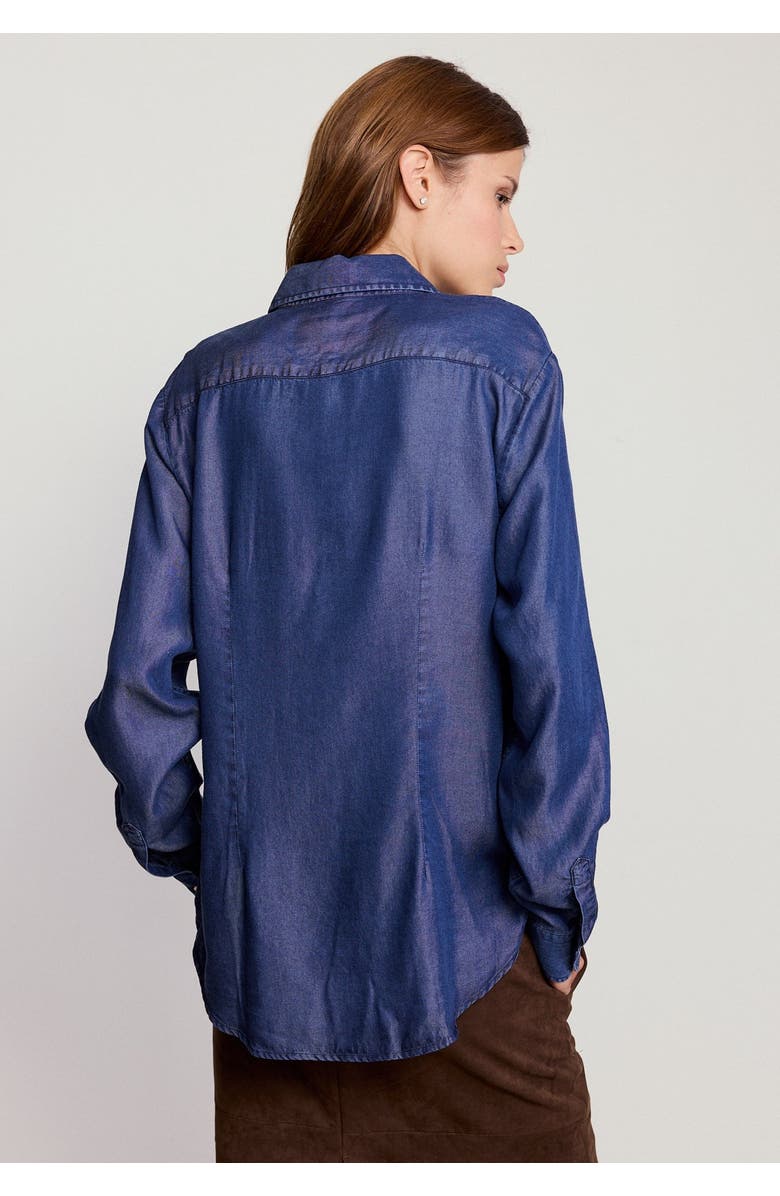 The Shirt by Rochelle Behrens The Denim Shirt, Alternate, color, Dark Wash