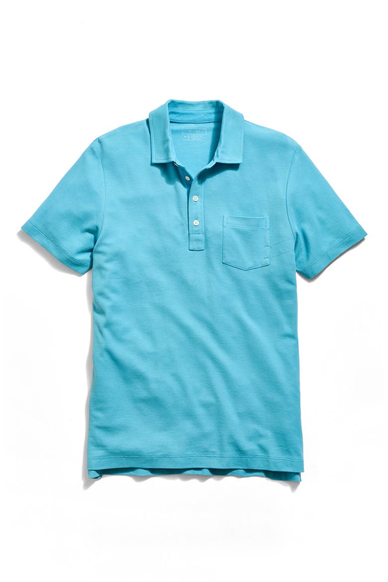 Pensacola Pima Cotton Piqué Pocket Polo, Alternate, color, DELPHINIUM BLUE