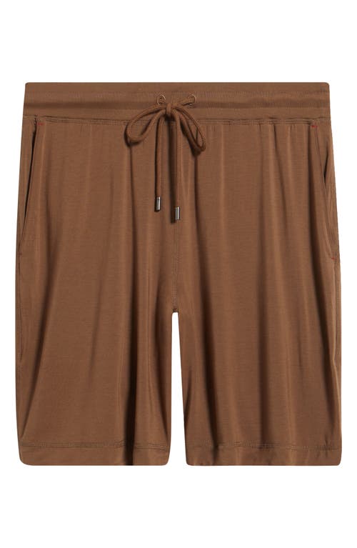 Daniel Buchler Stretch Modal & Silk Blend Pajama Shorts In Brown